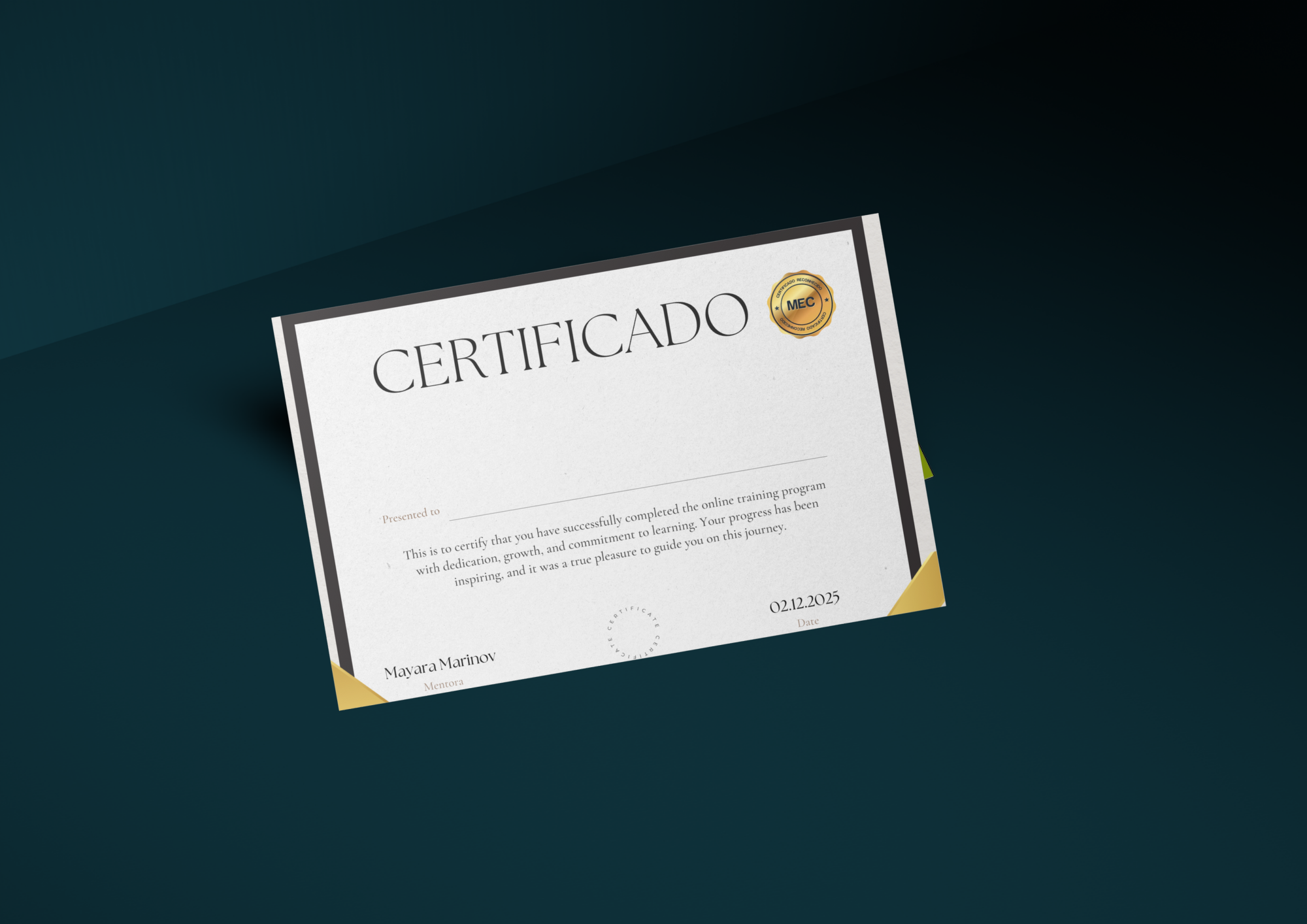 Certificação reconhecida pelo MEC